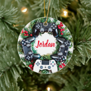 Gaming Krans Aangepast Gamer Keramisch Ornament