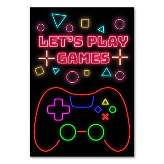 Gaming laat games spelen kaart (Voorkant)
