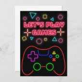 Gaming laat games spelen kaart (Voorkant / Achterkant)