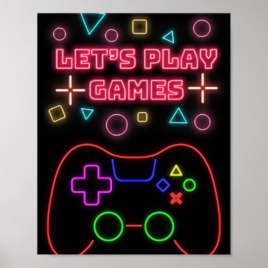 Gaming laat games spelen poster (Voorkant)
