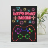 Gaming laat games spelen save the date (Staand voorkant)