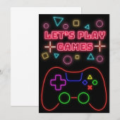 Gaming laat games spelen save the date (Voorkant / Achterkant)