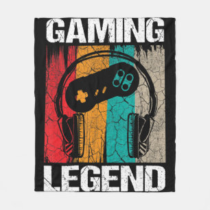 Gaming Legend Gamer Video Games Vintage Gifts Boys Fleece Deken