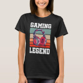 Gaming Legend Retro Video Game Player Console PC G T-shirt (Voorkant)