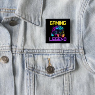 Gaming Legend Vierkante Button 5,1 Cm