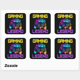 Gaming Legend Vierkante Sticker