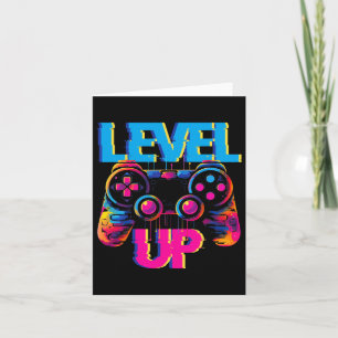 Gaming Level Up Game Controller Video Game Pop Kun Kaart