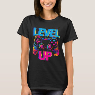 Gaming Level Up Game Controller Video Game Pop Kun T-shirt