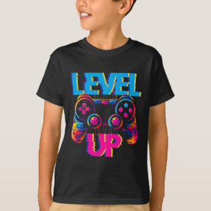 Gaming Level Up Game Controller Video Game Pop Kun T-shirt