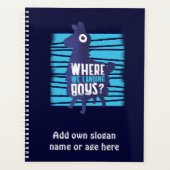 Gaming Llama Waar Lande Jongens Grafische Tiener Planner (Voorkant)