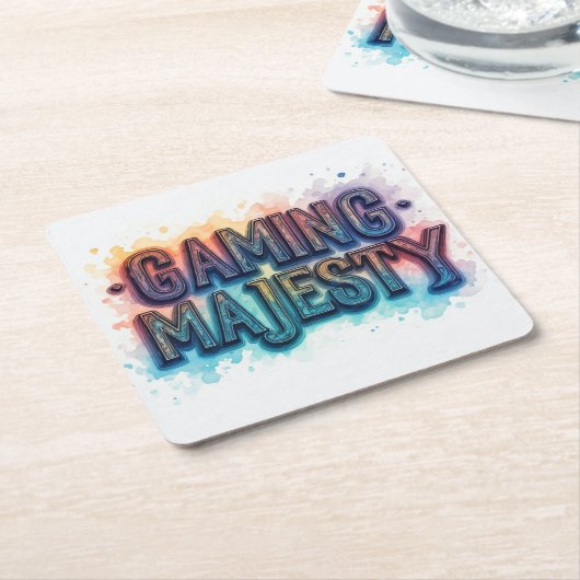 Gaming Majesteit Kartonnen Onderzetters (Schuin)