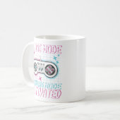 Gaming Mode Geactiveerde Retro Pixel Gamer Design Koffiemok (Voorkant links)