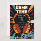Gaming Modern Leuke Verjaardag Uitnodiging (Voorkant)