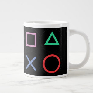 Gaming-mok – Pixels Power Play Neon-koffiekop Grote Koffiekop