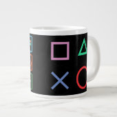 Gaming Mug – Pixels Power Play Neon Coffee Cup Grote Koffiekop (Voorkant rechts)
