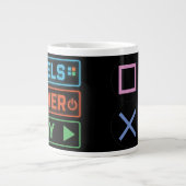 Gaming Mug – Pixels Power Play Neon Coffee Cup Grote Koffiekop (Voorkant)
