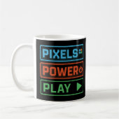 Gaming Mug – Pixels Power Play Neon Coffee Cup Koffiemok (Links)