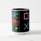 Gaming Mug – Pixels Power Play Neon Coffee Cup Mok (Midden)