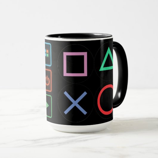 Gaming Mug – Pixels Power Play Neon Coffee Cup Mok (Voorkant rechts)