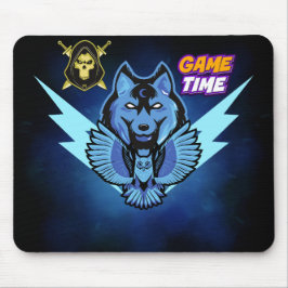 Gaming Muismat Blauwe Wolf Uil Esports Team Mascot