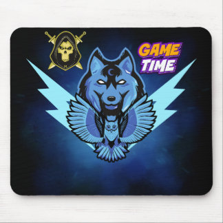 Gaming Muismat Blauwe Wolf Uil Esports Team Mascot