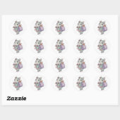 🍰Gaming Neko Maid - Ransel Fun🎒 Ronde Sticker (Vel)