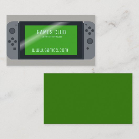 Gaming online games, computerbedrijf visitekaartje (Voorkant / Achterkant)