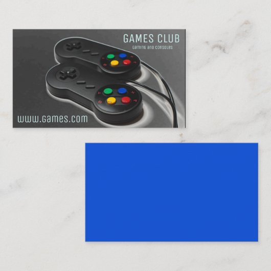 Gaming online games, computerbedrijf visitekaartje (Voorkant / Achterkant)