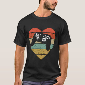 Gaming  Ontwerp Retro Video Gamer Speler Hoofd T-shirt
