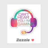 Gaming oordopjes voor gamers sticker (Vel)