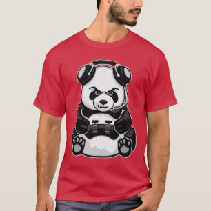 Gaming Panda Grappig Leuk Beer Video Gamer T-shirt