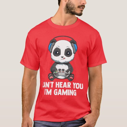 Gaming Panda jongen T-shirt (Voorkant)