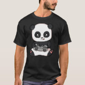 Gaming Panda Shirt Pew Gamer Playing Video Games T (Voorkant)