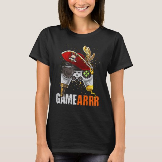 Gaming Pirate Hat controller Video Game Controller T-shirt (Voorkant)