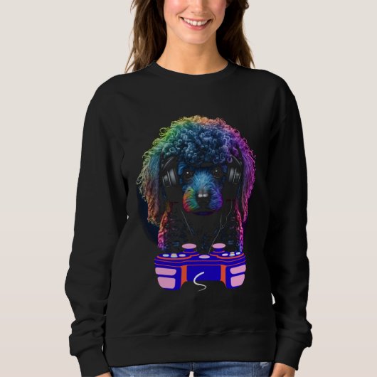 Gaming Poodle Dog Player Animal Video Gamer  Men K Trui (Voorkant)