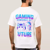 Gaming Powered by Future Neon Design T-shirt (Achterkant)