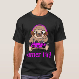 Gaming Sloth Holding Controller T-shirt