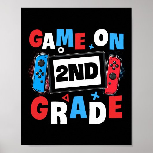 Gaming spel op 2e klas tweede dag school G Poster (Voorkant)