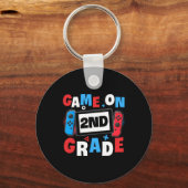 Gaming spel op 2e klas tweede dag school G Sleutelhanger (Voorkant)