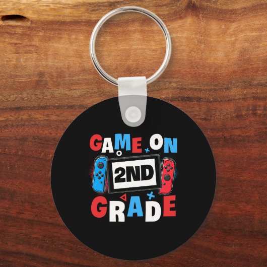 Gaming spel op 2e klas tweede dag school G Sleutelhanger (Voorkant)