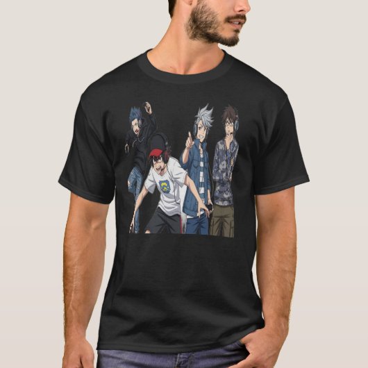 Gaming Squad Anime T-Shirt - Gamer Boys With   (Voorkant)