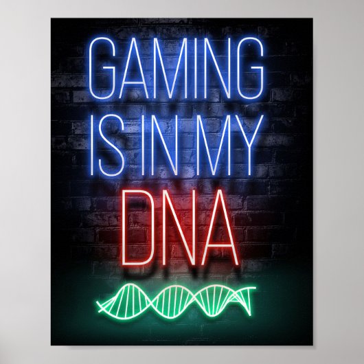 Gaming staat in mijn DNA Poster (Voorkant)