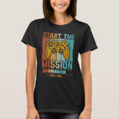 Gaming   Strat the Mission Loading Retro Video Gam T-shirt (Voorkant)