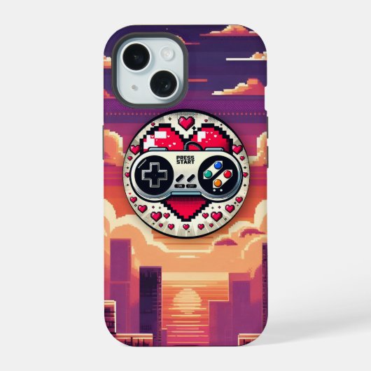 Gaming Sunset iPhone 15 Case (Achterkant)