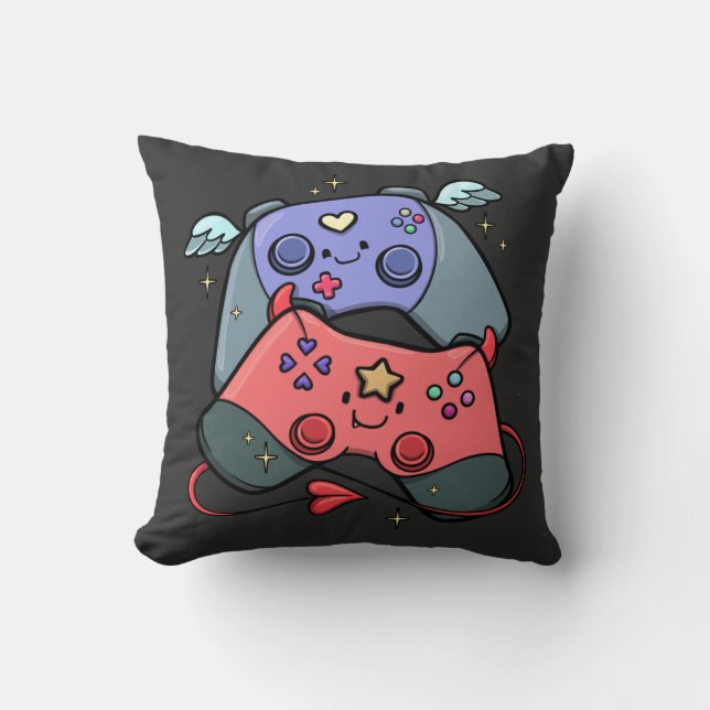 Gaming T-Shirt Kussen (Voorkant)
