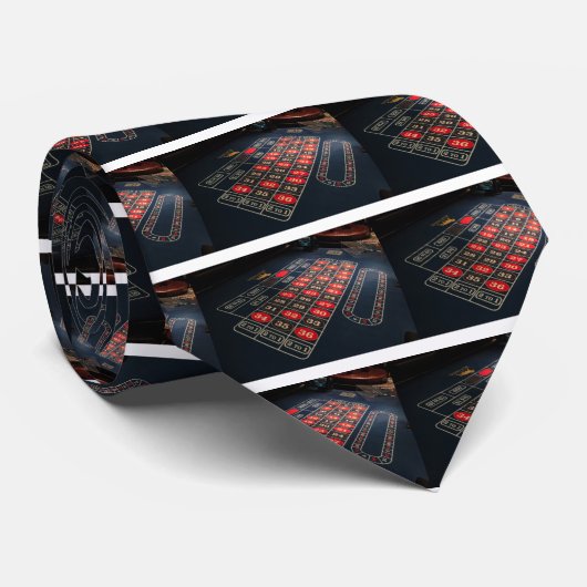 Gaming Table Roulette Las Vegas Stropdas (Opgerold)