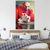 Gaming the Devil Ken Gage Fantasy Canvas Afdruk (Insitu (Slaapkamer))