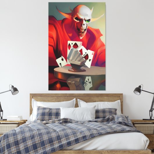Gaming the Devil Ken Gage Fantasy Canvas Afdruk (Insitu (Slaapkamer))