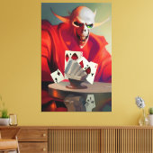 Gaming the Devil Ken Gage Fantasy Canvas Afdruk (Insitu (Woonkamer))