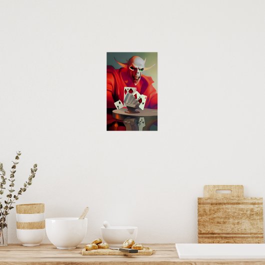 Gaming the Devil Ken Gage Fantasy Poster (Keuken)